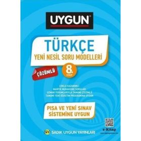Sadık Uygun Yayınları 8. Sınıf Türkçe Yeni Nesil Soru Modelleri