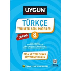 Sadık Uygun Yayınları 8. Sınıf Türkçe Yeni Nesil Soru Modelleri