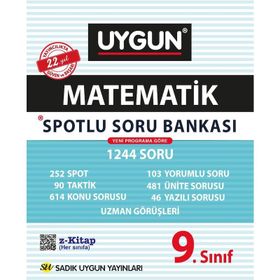Sadık Uygun Yayınları 9. Sınıf Matematik Spotlu Soru Bankası