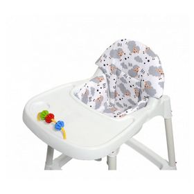 SafeMom Gri- Kuzu Müslin Mama Sandalyesi Minderi