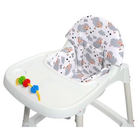 SafeMom Gri- Kuzu Müslin Mama Sandalyesi Minderi