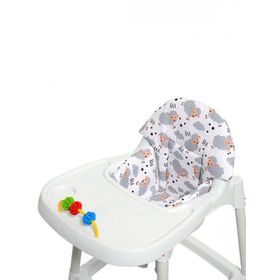 SafeMom Gri- Kuzu Müslin Mama Sandalyesi Minderi