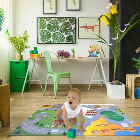 SafeMom SFM-238499 150x150 cm Gri City Oyun Matı