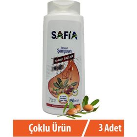 Safia Kapalı Saçlar 3x650 ml Şampuan