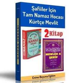 Şafiiler İçin Namaz Hocası ve Kürtçe Mevlit Seti - Enine Boyuna Eğitim
