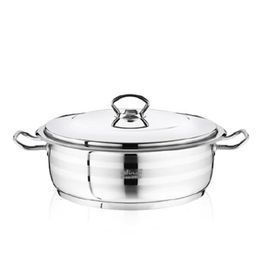 Safinox Flavia 26x8 cm-4.25 Litre Çelik Kısa Tencere