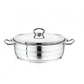 Safinox Flavia 34x13 cm-10 Litre Çelik Kısa Tencere