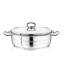 Safinox Flavia 36x13 cm - 12 Litre Çelik Kısa Tencere