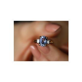 Safir Kuyumculuk PY07016 Tasarım Pırlanta Safir Yüzük