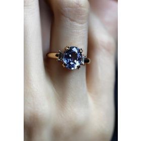 Safir Kuyumculuk PY07016 Tasarım Pırlanta Safir Yüzük