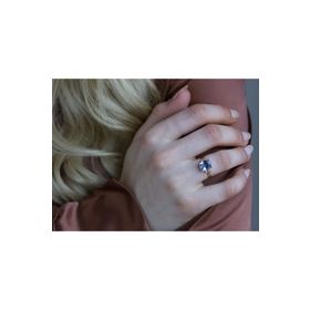 Safir Kuyumculuk PY07016 Tasarım Pırlanta Safir Yüzük