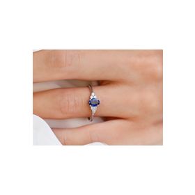 Safir Kuyumculuk PY07018 Tasarım Pırlanta Safir Yüzük