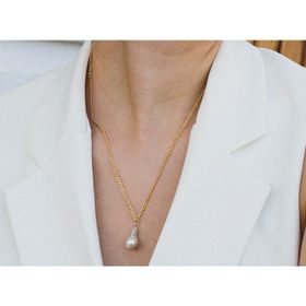 Safir Kuyumculuk SKL0552 Tasarım İnci Kadın Altın Kolye