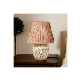 Safir Light Holbeak Bej 35x35x25 cm Seramik Abajur