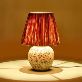 Safir Light Holbeak Bej 35x35x25 cm Seramik Abajur