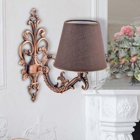 Safir Light Zamak Kahverengi Şapkalı Bakır Aplik