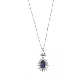Safir PY03157 010 Karat Pırlanta Harf Kadın Altın Kolye