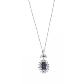 Safir PY03157 010 Karat Pırlanta Harf Kadın Altın Kolye