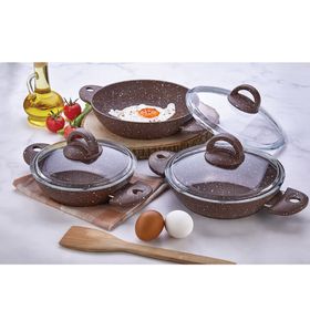Saflon Granit Line 6 Parça 18-20-22 cm Sahan Set