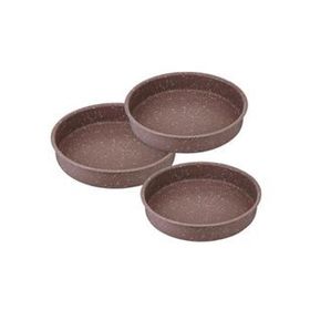 Saflon SF8500GR Granit 3'lü 28-32-36 cm Yuvarlak Fırın Tepsi