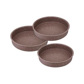 Saflon SF8500GR Granit 3'lü 28-32-36 cm Yuvarlak Fırın Tepsi