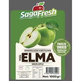 Sagafresh 1 kg Dondurularak Kurutulmuş Yeşil Elma Dilimleri