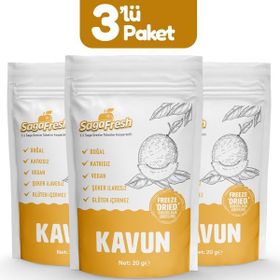 Sagafresh 20 gr Dondurularak Kurutulmuş Kavun Dilimleri (3 adet)