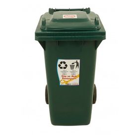 Saglam 120 lt Tekerlekli Eko Plastik Çöp ve Atık Konteyneri