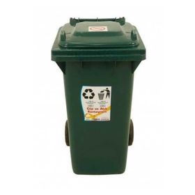 Saglam 120 lt Tekerlekli Eko Plastik Çöp ve Atık Konteyneri