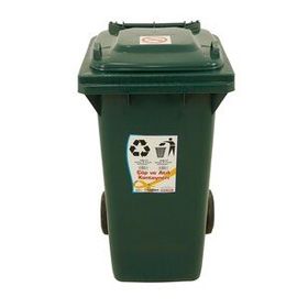 Saglam 120 lt Tekerlekli Eko Plastik Çöp ve Atık Konteyneri