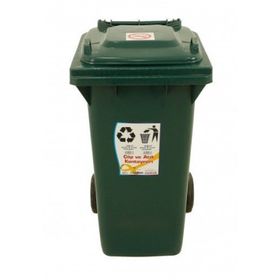 Saglam 240 lt Tekerlekli Eko Plastik Çöp ve Atık Konteyneri