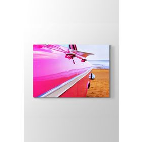 Sahildeki Pembe Cadillac Tablosu