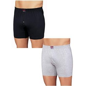 Şahinler E010 3 Siyah 3 Gri Pamuklu Erkek Boxer