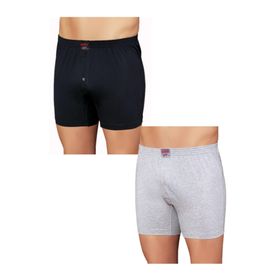 Şahinler E010 3 Siyah 3 Gri Pamuklu Erkek Boxer