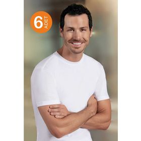 Şahinler Kısa Kollu Kapalı Yaka ME003 Beyaz Erkek Atlet