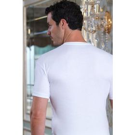 Şahinler Kısa Kollu Yakalı ME022 Beyaz Erkek Atlet