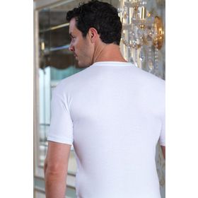 Şahinler Kısa Kollu Yakalı ME022 Beyaz Erkek Atlet