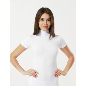 Şahinler MB1035-BY Kısa Kol Balıkçı Yaka Beyaz Kadın Atlet