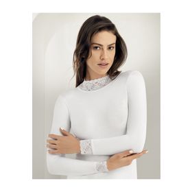 Şahinler MB622 Beyaz Dantelli Balıkçı Yaka Body