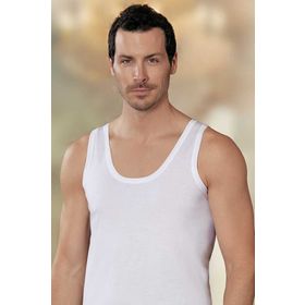Şahinler ME002 Beyaz Geniş Askılı Penye Atlet