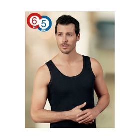 Şahinler ME005 Siyah 6'lı Paket %100 Pamuk Erkek Atlet