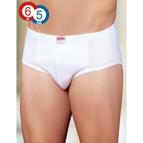Şahinler ME009-BY-SET Beyaz 6 lı Paket %100 Pamuk Erkek Külot
