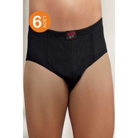 Şahinler ME009-SH-SET Siyah 6 lı Paket Pamuk Erkek Külot