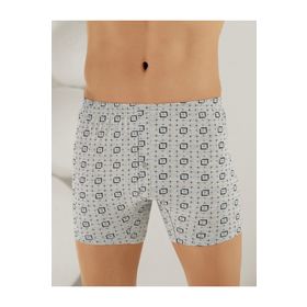 Şahinler ME010 Penye Beyaz Düğmeli Erkek Boxer