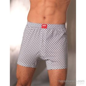 Şahinler ME010 Penye Desenli Düğmeli Erkek Boxer