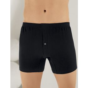 Şahinler ME010 Penye Siyah Düğmeli Erkek Boxer
