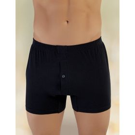 Şahinler ME010 Penye Siyah Düğmeli Erkek Boxer