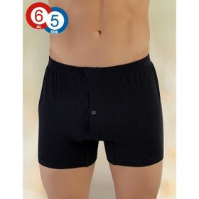 Şahinler ME010 Penye Siyah Düğmeli Erkek Boxer