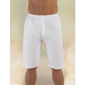 Şahinler ME018 Penye Süprem Paçalı Beyaz Erkek Boxer