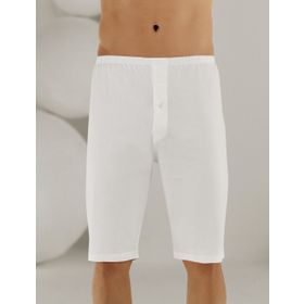 Şahinler ME018 Penye Süprem Paçalı Beyaz Erkek Boxer